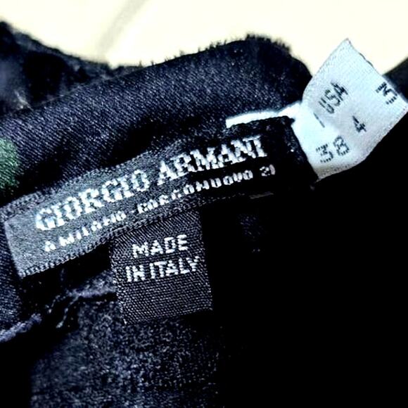 1980s Georgio Armani Black Label Velvet Burnout Top Size 4 or Small - Picture 8 of 10